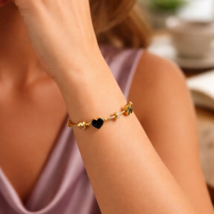Midnight Heart Cuff