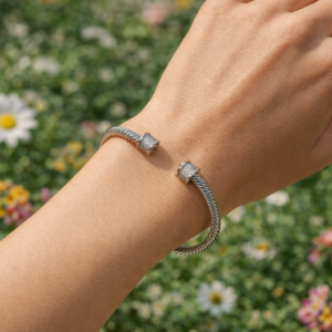 Twin Stone Silver Luxe